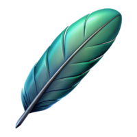 captivating intense baroque Photorealistic, isolated cutout of a single Siren's feather, ultra-detailed, hyper-specific, professional render with Transparent Background elite png
