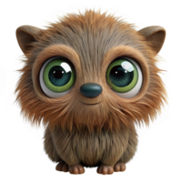 majestic avant-garde A small, furry creature with large eyes with Transparent Background sharp png