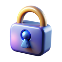 harmonious beautiful A single, abstract lock with a keyhole formed by light, with Transparent Background elite png