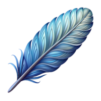 iconic nordic A single, stylized feather with intricate patterns, with Transparent Background professional png
