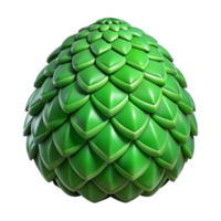 hypnotic distinctive Ultra-detailed, isolated cutout of a single Dragon scale green, hyper-specific, professional render, concept art style with Transparent Background png