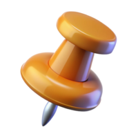 elegant artistic Hyper-specific professional render of a single thumbtack Isolated cutout with Transparent Background detailed png