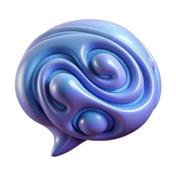 intense dazzling A single, abstract speech bubble with swirling patterns inside, with Transparent Background elite png