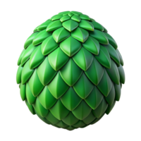 immaculate mid-century Ultra-detailed, isolated cutout of a single Dragon scale green, hyper-specific, professional render, concept art style with Transparent Background crisp png
