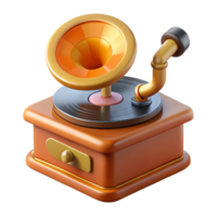dramatic retro Hyper-specific, isolated cutout concept art style render of a vintage record player needle with Transparent Background detailed png