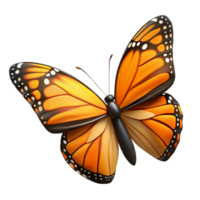 joyful striking A monarch butterfly with open wings with Transparent Background impeccable png