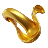 gorgeous unparalleled A flowing ribbon of liquid gold, with Transparent Background png