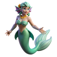 mesmerizing coastal Siren, mythical creature, enchanting voice, bird-like features, with Transparent Background premium png