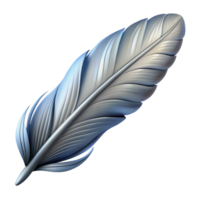 glorious reflective rustic Photorealistic, isolated cutout of a single Valkyrie wing feather, ultra-detailed, hyper-specific, professional render with Transparent Background top-tier png