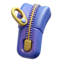 striking coveted Hyper-specific professional render of a single zipper Isolated cutout with Transparent Background png