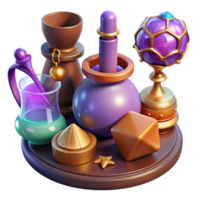 rare futuristic Magical Artifacts, set of individual artifacts with Transparent Background original png