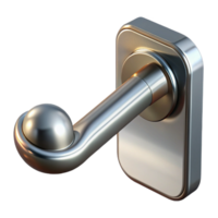 majestic ethereal minimalist Bauhaus style door handle, metal, with Transparent Background masterfully captured png