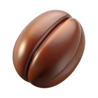 magnificent dreamy rustic Hyper-specific professional render of a single coffee bean Isolated cutout with Transparent Background high quality png