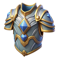 serene baroque Mythical Armor, set of individual armor pieces with Transparent Background artisan png