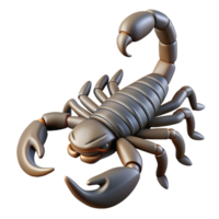 ethereal impressive Concept art style, isolated cutout of a hyper-specific scorpion, tail raised with Transparent Background high resolution png