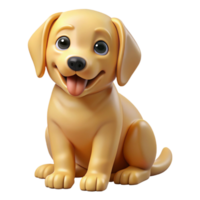 joyful immaculate Playful golden retriever puppy, sitting, tilting head with Transparent Background gallery standard png