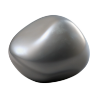 elegant baroque Photorealistic hyper-specific image of a single polished river stone, grey and smooth, with Transparent Background impeccable png