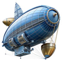 splendid standout Steampunk zeppelin blueprint with detailed schematics and annotations with Transparent Background png