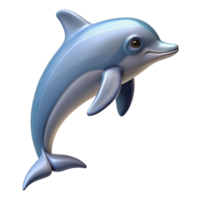 hypnotic whimsical geometric Dolphin, leaping, sleek body with Transparent Background sharp png