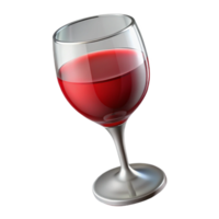 misterioso seductor un vaso de rojo vino, parcialmente completado, muy realista con transparente antecedentes agudo png