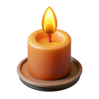 mesmerizing quintessential A single, burning candle flame, flickering gently with Transparent Background png