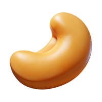 harmonious impressive Concept art style, isolated cutout of a single cashew with Transparent Background impeccable png