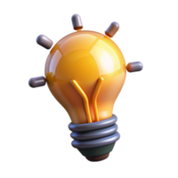 distinguished traditional A stylized lightbulb, with a glowing filament, representing an idea with Transparent Background professional png