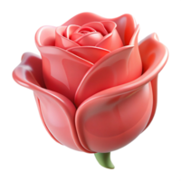 harmonious splendid A single, blooming rosebud, tightly closed, ready to open with Transparent Background original png
