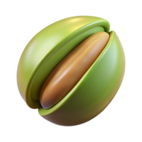 wonderful intense tropical Hyper-specific professional render of a single pistachio Isolated cutout with Transparent Background premium png