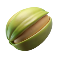 serene romantic mid-century Hyper-specific professional render of a single pistachio Isolated cutout with Transparent Background luxury png