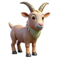 immaculate art deco Goat, billy goat, horns and beard with Transparent Background original png