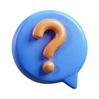 tranquil alluring A stylized speech bubble icon, with a question mark inside with Transparent Background museum quality png