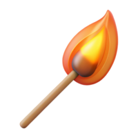 timeless artistic A single, burning matchstick, with a flickering flame with Transparent Background gallery standard png