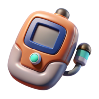 melancholic beautiful Hyper-specific, professional render of a biomechanical artificial pancreas with insulin pumps and glucose sensors, isolated cutout with Transparent Background 8K png