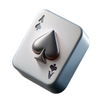 vibrant exemplary A single, realistic playing card, the Ace of Spades with Transparent Background png