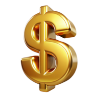 atemberaubend rustikal ein einzel, realistisch Dollar Zeichen, gemacht von poliert Gold mit transparent Hintergrund knackig png