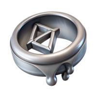 magnificent intense bohemian Concept art style, isolated cutout of a single, gleaming silver Draupnir ring, dripping with Norse runes with Transparent Background high resolution png