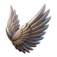 glorious iconic Professional render, hyper-specific, isolated cutout of a single, feathered Griffin wing, fully extended with Transparent Background png