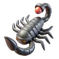 inspired creative Concept art style, isolated cutout of a biomechanical scorpion tail with a venomous stinger and pressure sensors with Transparent Background luxury png