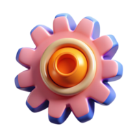 mesmerizing playful creative Photorealistic, hyper-specific, isolated cutout of a single wilting flower made of clockwork gears with Transparent Background masterfully captured png