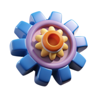 extraordinary distinguished Photorealistic, hyper-specific, isolated cutout of a single wilting flower made of clockwork gears with Transparent Background png