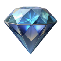 wonderful minimalist A single, perfect diamond with facets refracting light with Transparent Background studio quality png