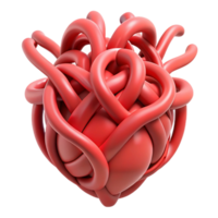 impressive quintessential A stylized human heart made of intertwined vines with Transparent Background png