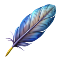 immaculate coastal A single, stylized feather with intricate details with Transparent Background artisan png