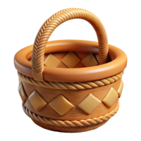 gorgeous dramatic retro Ultra-detailed photorealistic professional render of an isolated cutout, hyper-specific tribal woven basket with geometric patterns with Transparent Background 4K png