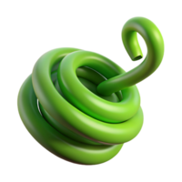 majestueux énergique ancien concept art style hyper-spécifique image de une Célibataire enroulé vigne, vert, avec transparent Contexte professionnel png
