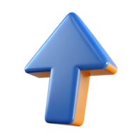 impressive iconic A single, stylized arrow pointing upwards with Transparent Background png