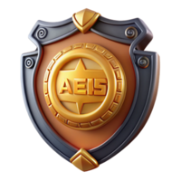 iconic tropical Aegis, shield of Zeus and Athena with Transparent Background flawless png