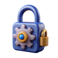 majestic vintage A single, stylized lock with intricate mechanisms with Transparent Background top-tier png