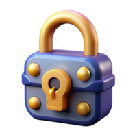 sumptuous reflective minimalist A single, stylized lock with intricate mechanisms with Transparent Background genuine png
